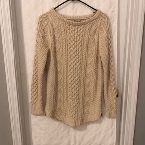 LL Bean Signature Fisherman tunic sweater